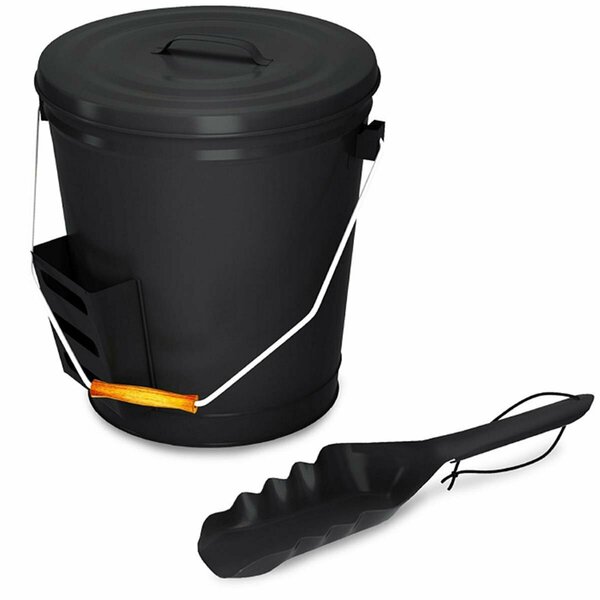 Escenografia 4.75 gal Bucket with Lid & Shovel - Black Ash ES3234968